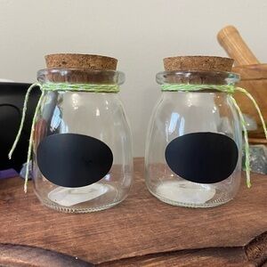 Set of 2 5 oz Herb Jars